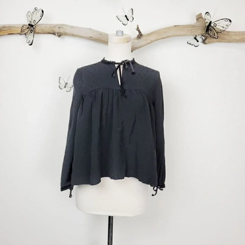 Zara gothic style textured baby doll top